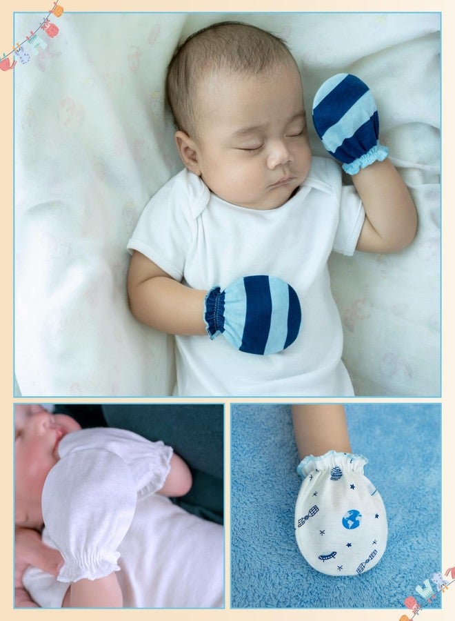 RATIVE Newborn Baby Cotton Gloves Sleep Sleeping No Scratch Mitten Mittens Mitts Set for 0-3 0-6 Months Boy Boys Girl Girls (6 Pairs/MB-67) - Image 5
