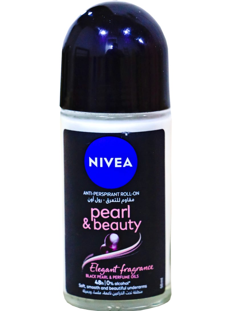 Nivea Antiperspirant For Women Roll On Pearl & Beauty Elegant 50 Ml - Image 1