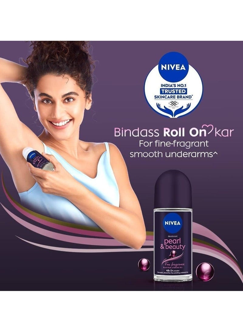 Nivea Deodorant Roll On Pearl & Beauty Elegant 50 Ml (Packaging may vary) - Image 4