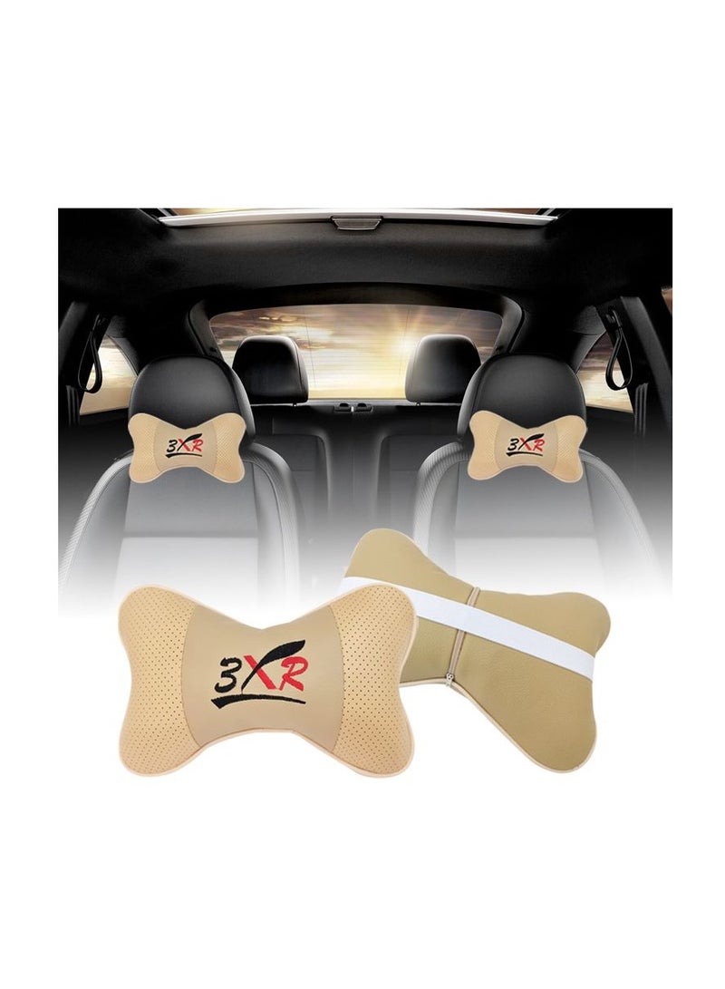 3 اكس ار قطعتان من مسند الرأس لمقعد السيارة ودعم مسند الرأس - Image 1