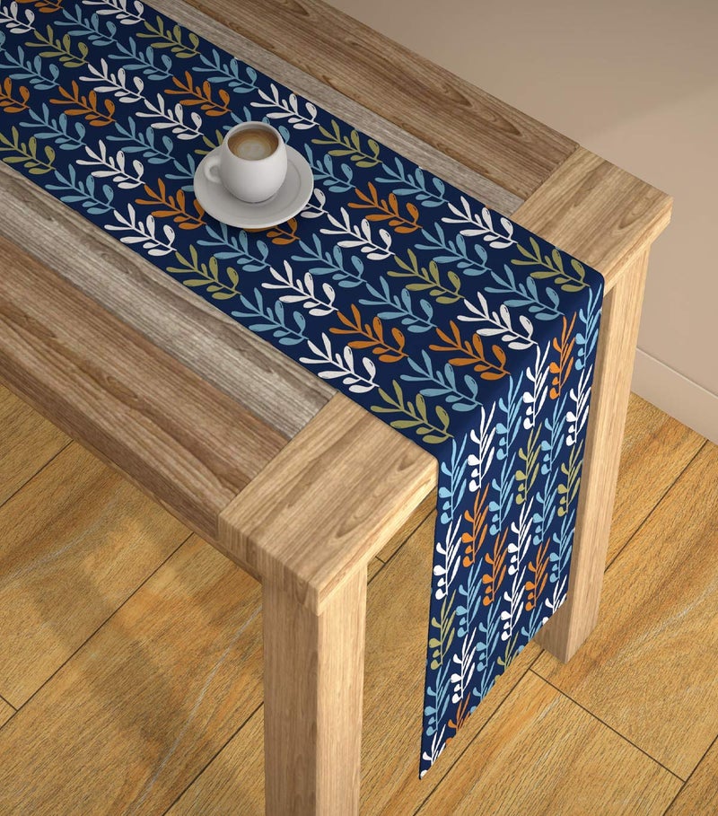 AEROHAVEN™ Abstract Multicolour HD Digital Premium Modern 4 Seater Table Runner Cloth - 13 x 60 Inch, Blue - TR-05 - Image 5