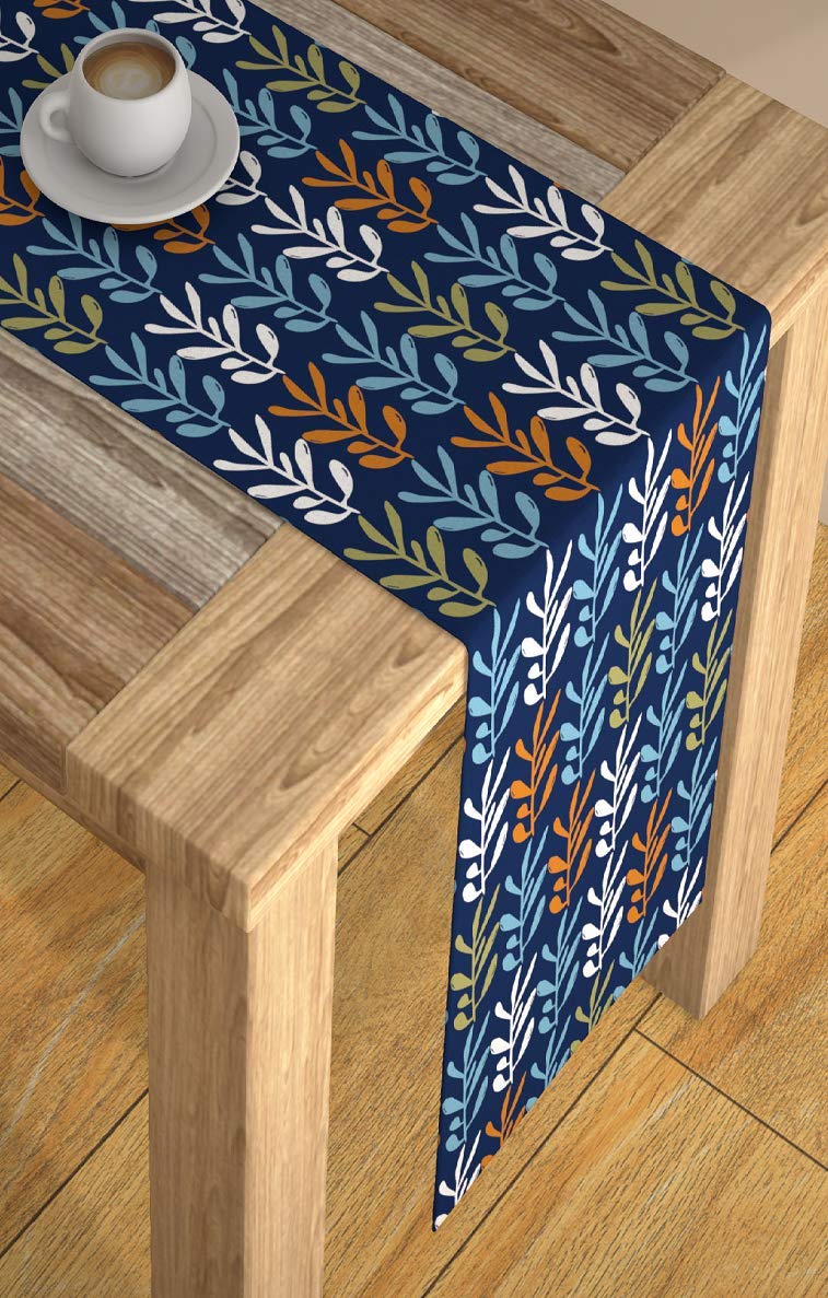 AEROHAVEN™ Abstract Multicolour HD Digital Premium Modern 4 Seater Table Runner Cloth - 13 x 60 Inch, Blue - TR-05 - Image 2