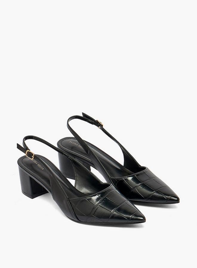 Flora Bella By Shoexpress Women Textured Block Heel Pumps - Image 1