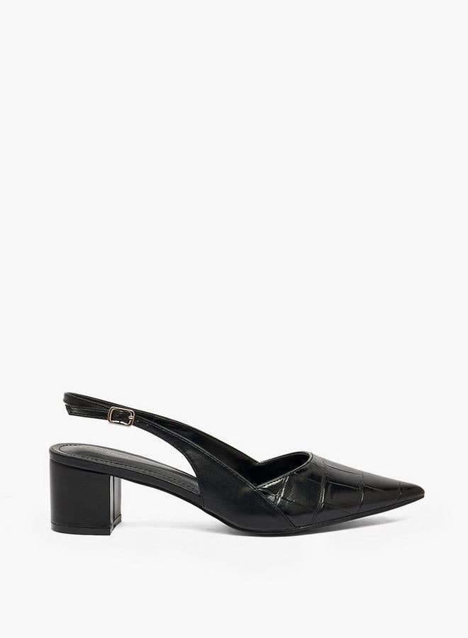 Flora Bella By Shoexpress Women Textured Block Heel Pumps - Image 3