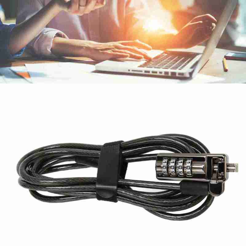 Laptop Cable Lock Theft Deterrent Keyless Lock Laptop Lock Security Cable with 4 Digit Password Protections for Lenovo Black - Image 1
