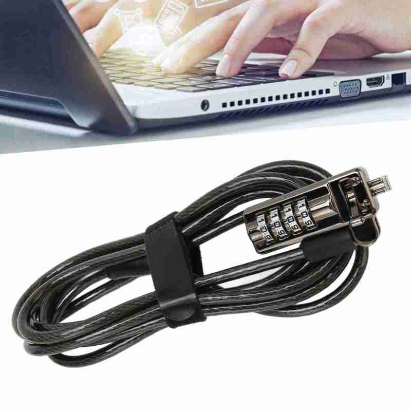 Laptop Cable Lock Theft Deterrent Keyless Lock Laptop Lock Security Cable with 4 Digit Password Protections for Lenovo Black - Image 4