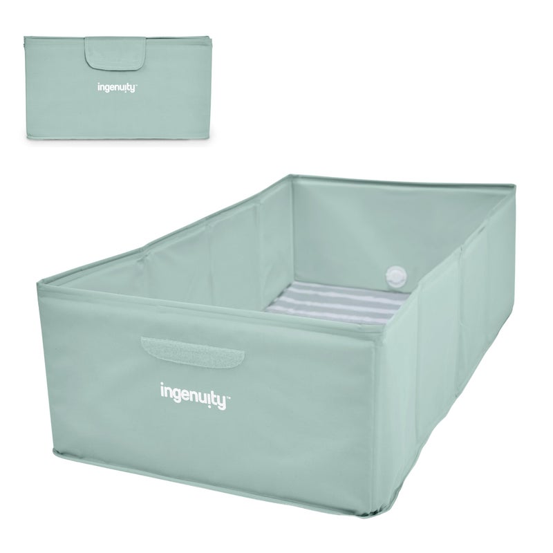 Ingenuity Tuckaway Toddler Folding Tub, Converts Shower to Tub, Folds to Store, Easy to Clean, No Assembly Required, Portable Baby Bathtub for Travel, 12M-5Y - Image 1