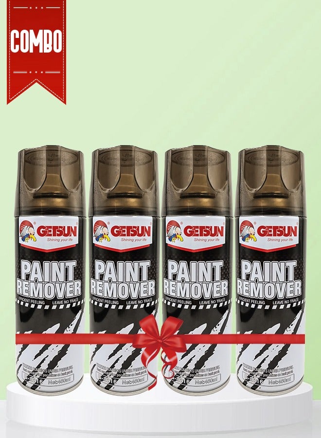 GETSUN Combo - Buy 4PC GETSUN Paint Remover Spray Multi Purpose Advanced Paint Remover Spray Efficient Peeling Leave No Trace 450ml G8216 - Image 1