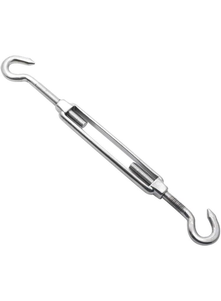 4PCS Hook & Hook Turnbuckle Wire Rope Tension M8 304 Stainless Steel Hook to Hook Turnbuckle Heavy Duty Wire Rope Tension - Image 4