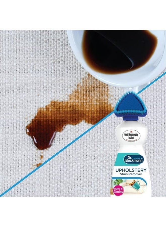 Dr. Beckmann upholstery Stain Remover Cleaner with Built-In Brush – Removes Food, Coffee, Juice & Pet Stains – Suitable for Sofas, Car Seats, Carpets & Fabric Surfaces. 400ml (Pack of 2) - Image 4