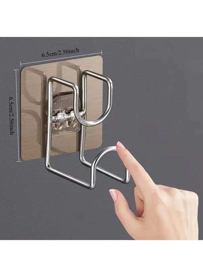 1 قطعة من خطافات الحوض القابلة للطي من الفولاذ المقاوم للصدأ، حائط مثبت رف التخزين للحمام والمطبخ - Image 5