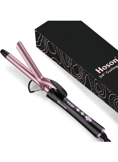 Hoson 34 Inch Curling Iron for Short Hair Dual Voltage Hair Curling Iron Ceramic Professiona Curling Wand TourmalineRose Gold 