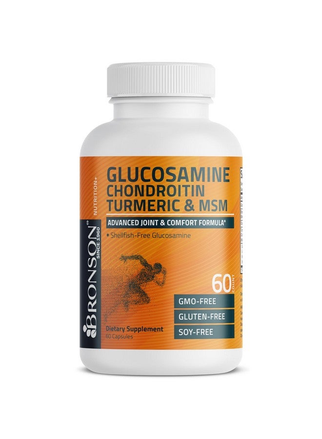 Bronson Glucosamine Chondroitin Turmeric & MSM Advanced Joint & Cartilage Formula, Supports Healthy Joints, Mobility & Cartilage - Non-GMO, 60 Capsules - Image 5