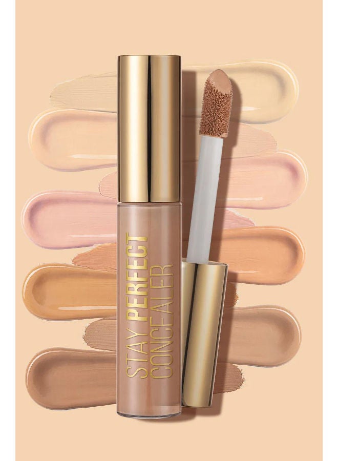 flormar Stay Perfect Highly Pigmented & Semi-Matte Finish Liquid Concealer 12.5ml 007 Light Beige - Image 4