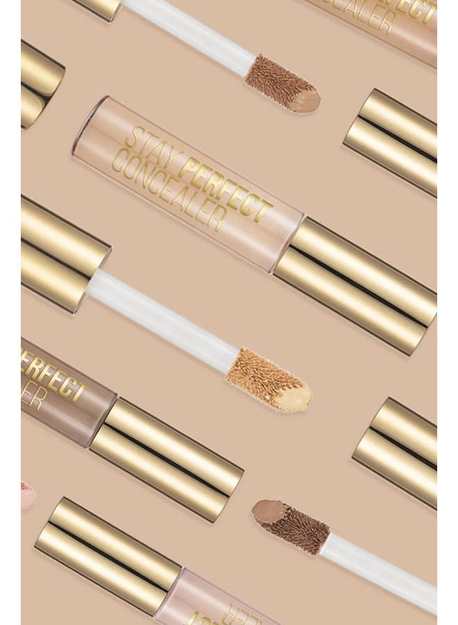 flormar Stay Perfect Highly Pigmented & Semi-Matte Finish Liquid Concealer 12.5ml 007 Light Beige - Image 5