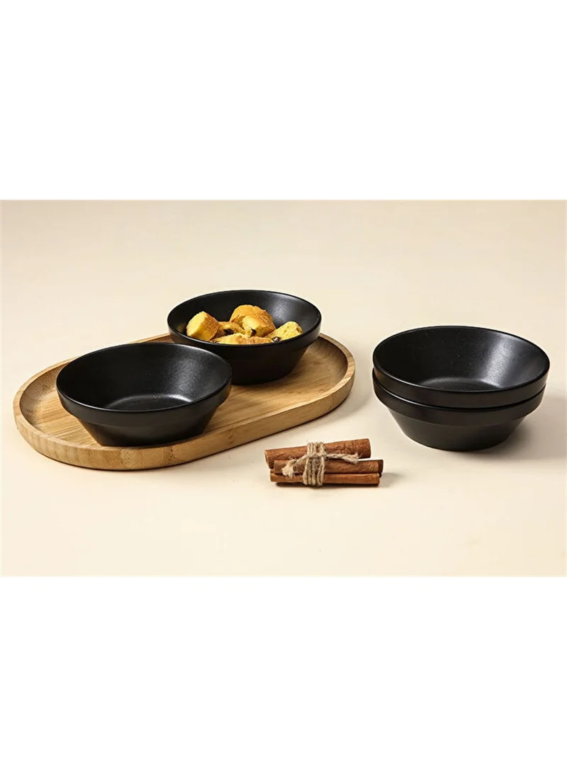 Porland Ruby Seasons Basalt 4-Piece Bowl Set 14 cm