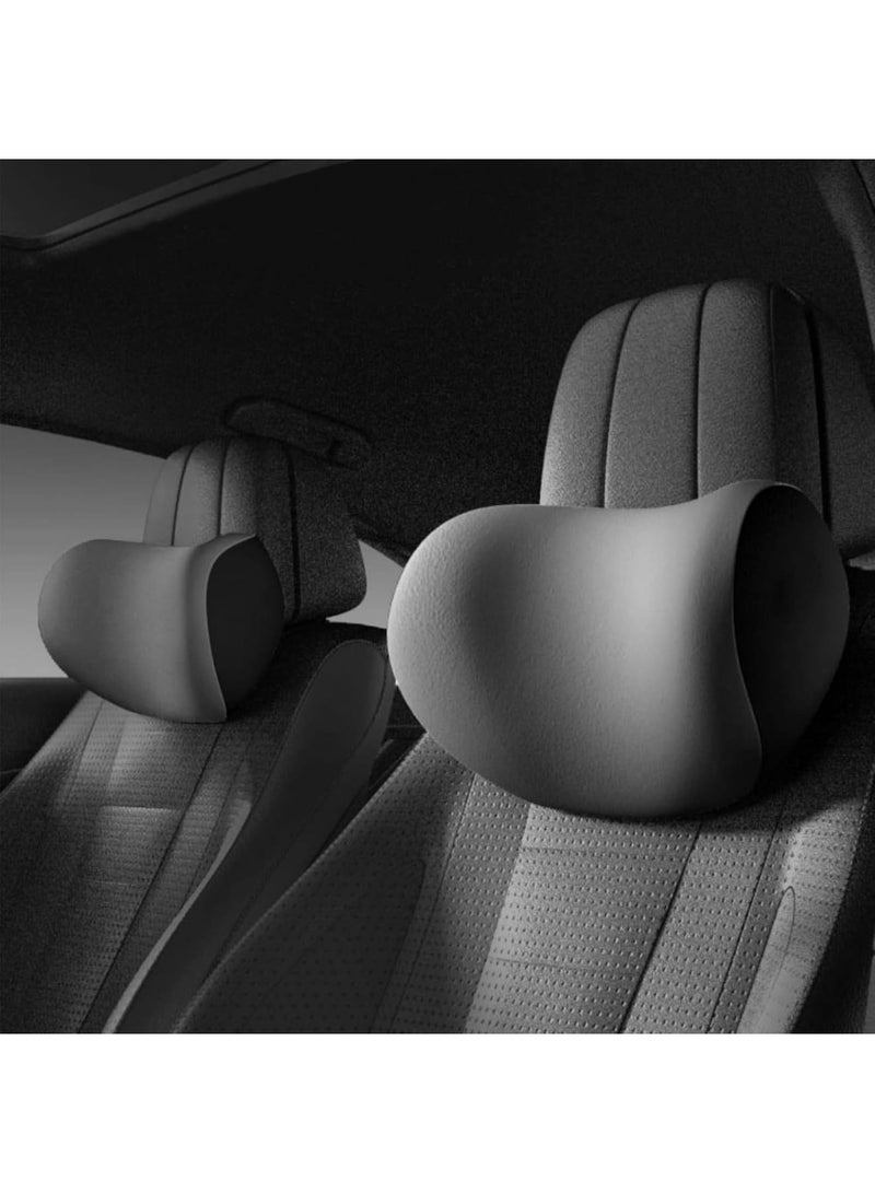 SOLARAE Car Neck Support Pillow, Neck & Lumbar Support Pillow for Neck Pain Relief, Car Memory Foam Neck Pillow for Car Seat, Car, Travel, Home & Office, Relieve Fatigue (2 Pcs) - Image 2