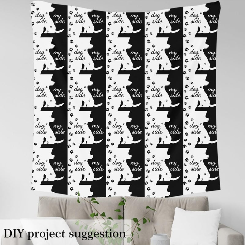 Non sticky surface Dog Paw Print Fabric by The Yard,Morden Style Decor Fabrics for Sewing Lovers,Puppy Animal Pet Rustic Theme Fabric for DIY Soft Flannel Polyester No Stretch and Home,Black White 5 Yards,180" L x 59" W Permanent & temporary usable Multi-market matching options Multi-color available build Long use oriented quality Long term heavy use compatible Worldwide popular practical build Simple multifunctional build Upgraded classic design Globally spread simple design Wide daily application Widely used design All need matching options Globally popular elegant design Global trendy simple build Climate adapted upgraded quality Trendy versatile build Global versatile design Room to room portable Repeated use resistant selected material Fault optimized construction Home & professional compatible Gulf market standard build General standard crafted Batch uniform stable quality - Image 4