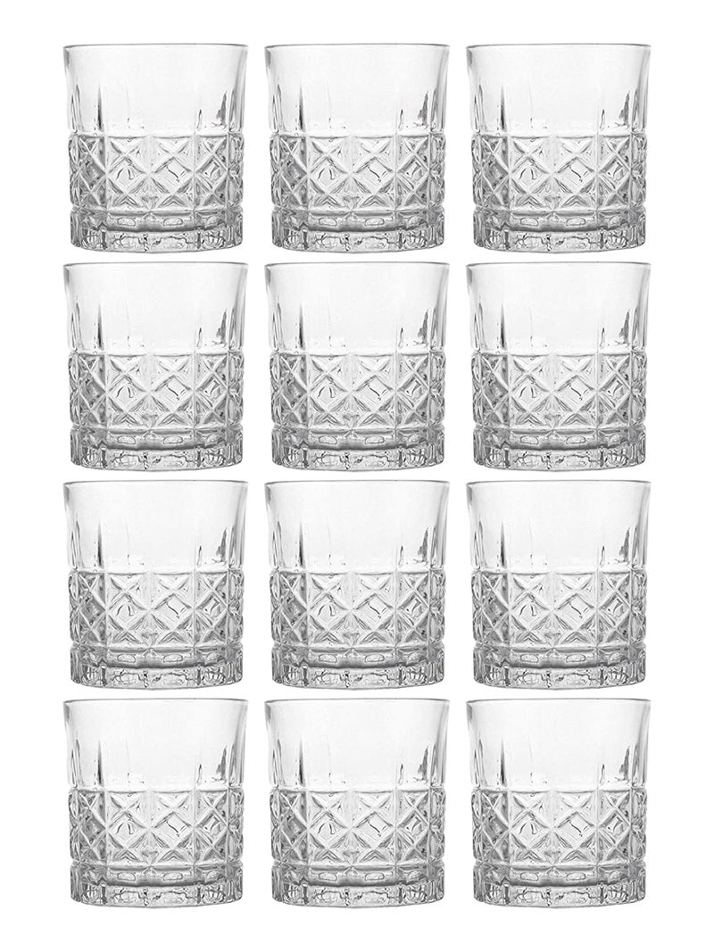 MZP Italin Premium Luxury Whiskey Glass Set of 2 300ml Crystal Cut Barware Drinking Glasses for Whisky Bourbon Scotch Liquor Cocktail Drinks Transparent Old Fashioned Cocktail Glass 300 ml 2 - Image 3