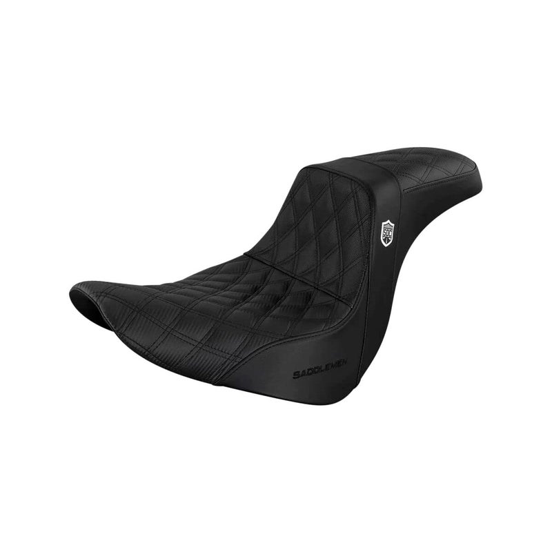 مقعد Saddlemen SDC Performance Pro Series لعام 2021 هارلي FXLRS باللون الأسود مع خياطة سوداء