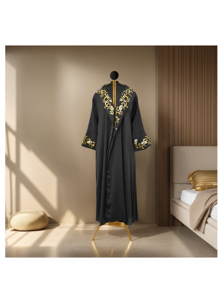 Generic Vertical clothes stand  with 4 cloth hooks  and stand for steaming clothes, Gold color, 180cm  - Image 3