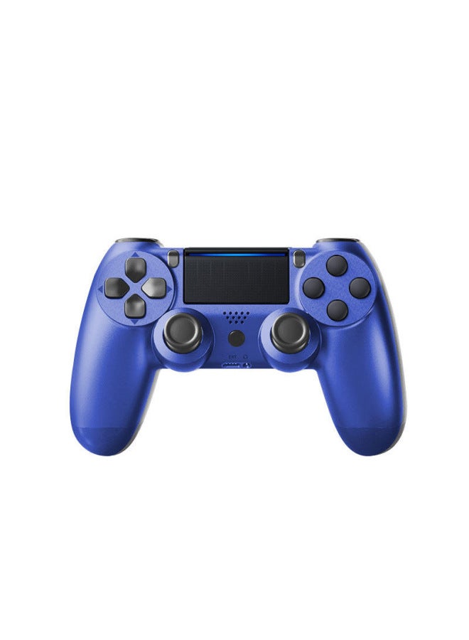 Game Handle Vibration Somatosensory Dual Motor Six-axis P4 Wireless Handle With Bluetooth Computer Controller-Product Color:Blue