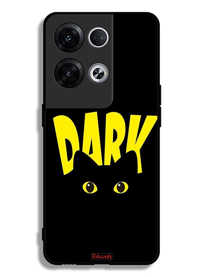 Tolwak Oppo Reno8 Pro Plus 5G Protective Case Cover Dark Cat - Image 2