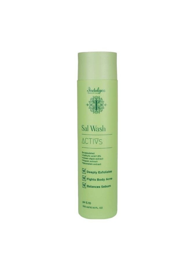 Indulgeo ESSENTIALS Sal Wash Body Wash With Encapsulated Salicylic Acid 1.5% (300Ml)  - Image 1