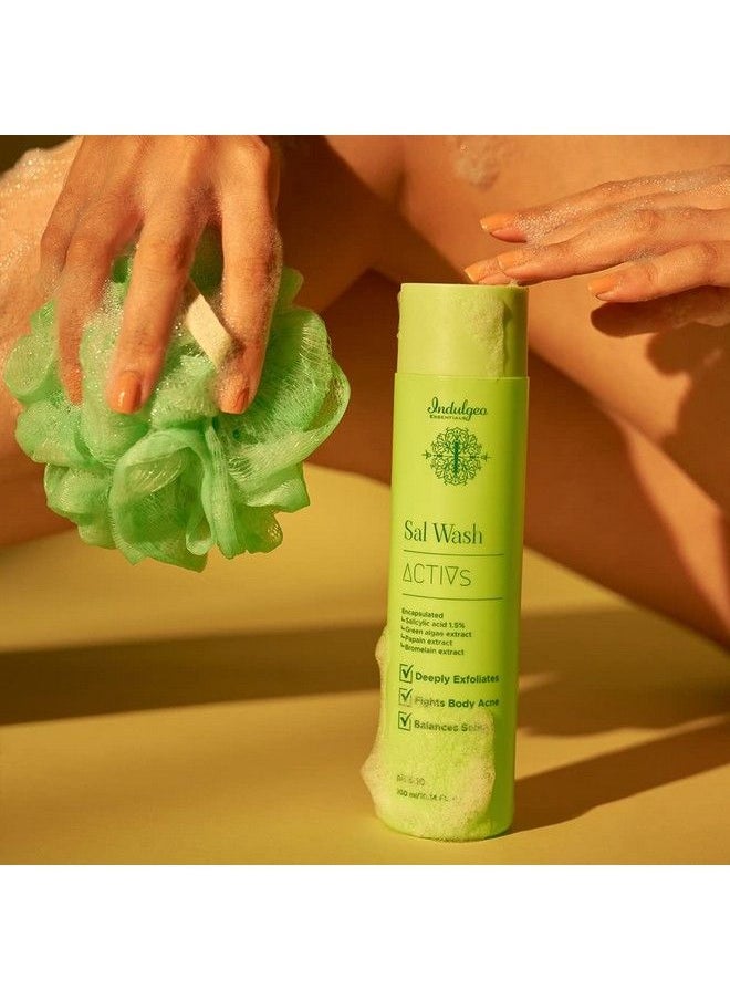 Indulgeo ESSENTIALS Sal Wash Body Wash With Encapsulated Salicylic Acid 1.5% (300Ml)  - Image 4