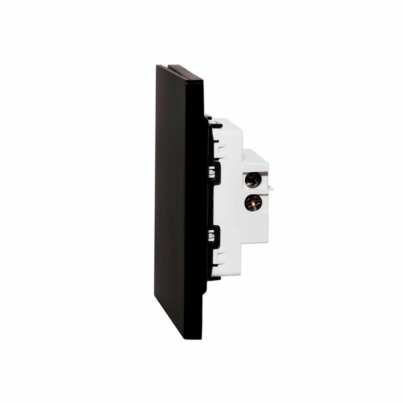Donmarco 1 Gang 1 Way Momentary Switch – Ultra Thin Glass, Modern & Durable, Fire-Resistant Electric Switch, 15-Year Warranty, Wall Switch for Home and Office (Matt Black) - Image 3