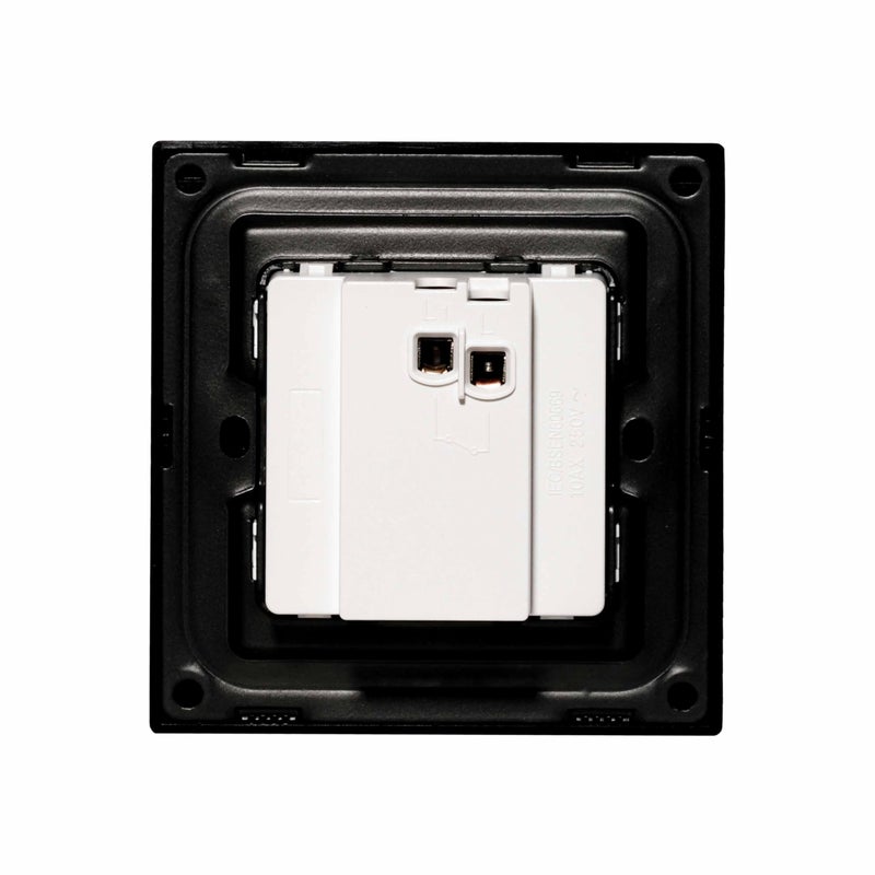 Donmarco 1 Gang 1 Way Momentary Switch – Ultra Thin Glass, Modern & Durable, Fire-Resistant Electric Switch, 15-Year Warranty, Wall Switch for Home and Office (Matt Black) - Image 4