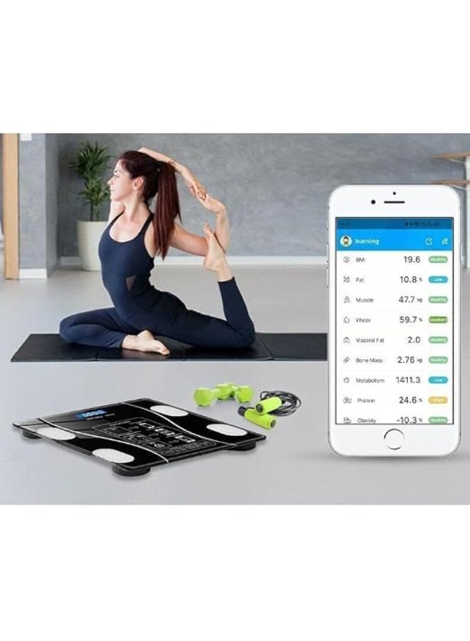 Smart digital scale to know body weight and fat with led screen and mobile application - Image 2