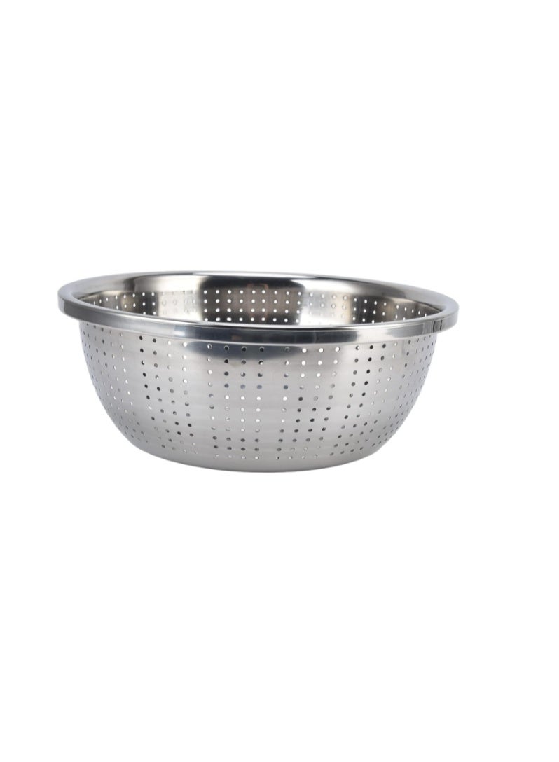 Sweet Home Stainless Steel Fruit & Rice Washing Basket 30cm – Multifunction Colander for Kitchen, Home & Noodles - Image 2