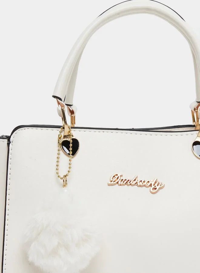 تايك تو Take Two Solid Dual Handles Handbag with Purse Set