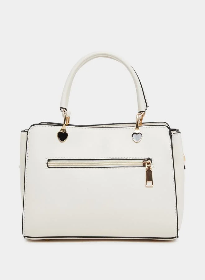 تايك تو Take Two Solid Dual Handles Handbag with Purse Set