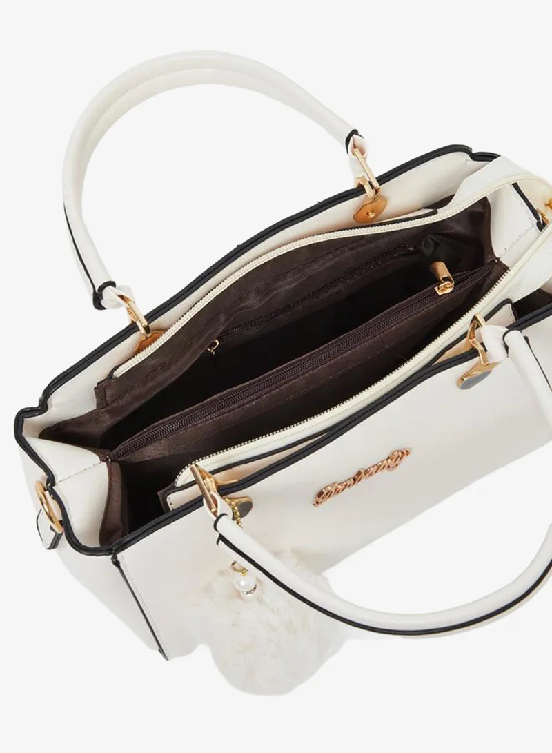 Styli  Styli Solid Dual Handles Handbag with Purse Set for Women | Best Price UAE