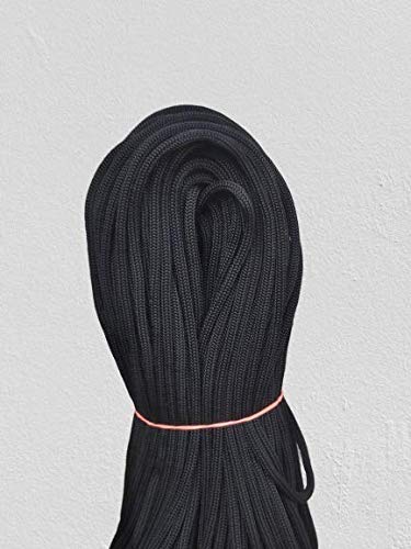 CraftNiche™ Touch Nylon Knot Macrame Beading Braided 3 mm Thread 45 Meter Cord Rope (Black) 