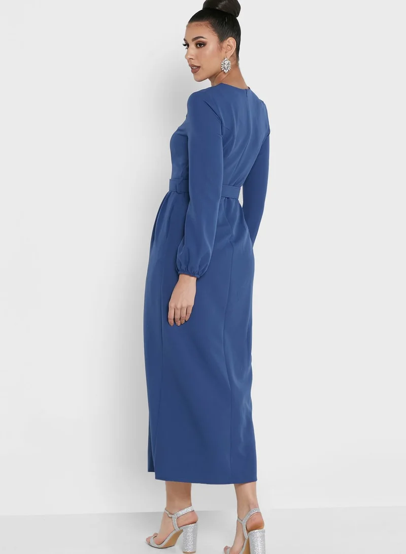 Khizana Belted Shift Dress