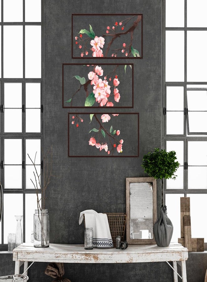 Resama 3 Pcs Black Metal Flower Wall Art - Minimalist Floral Sculpture, Modern Aesthetic Decor for Bedroom, Living Room, Bathroom & Office, Ink-style Begonia Flowers Hanging Decoration (28x17in) - Image 5