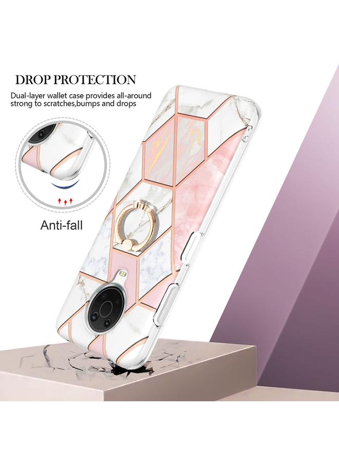 إيروريكس جراب لهاتف Nokia G20 / G10 بنمط رخامي متشابك، جراب IMD TPU حلقي مزدوج الجوانب - Image 2