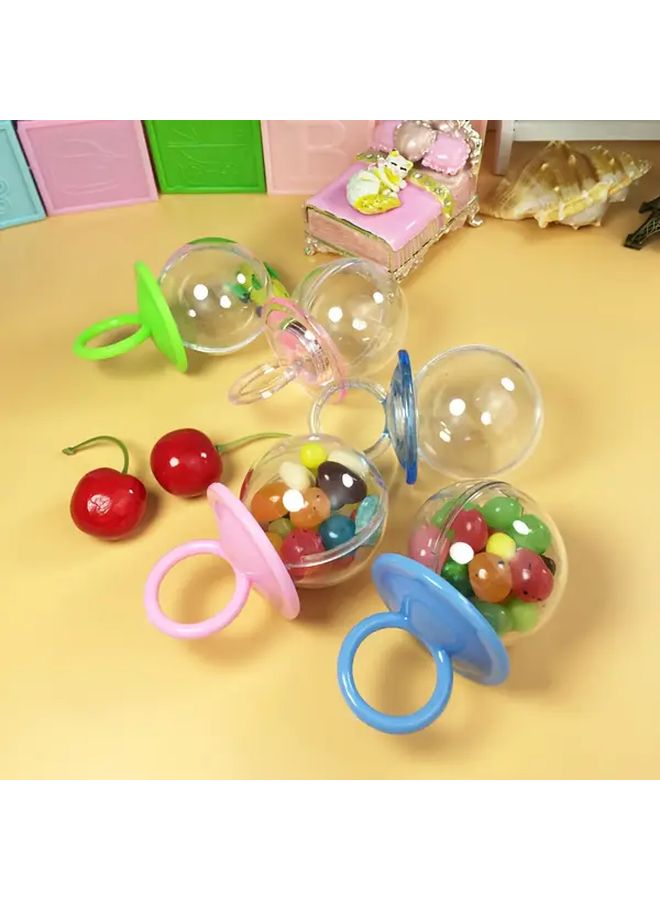 Pink Customized Party Gift Boxes 20pcs For Weddings Baby Pacifier And Ring Themes - Image 2