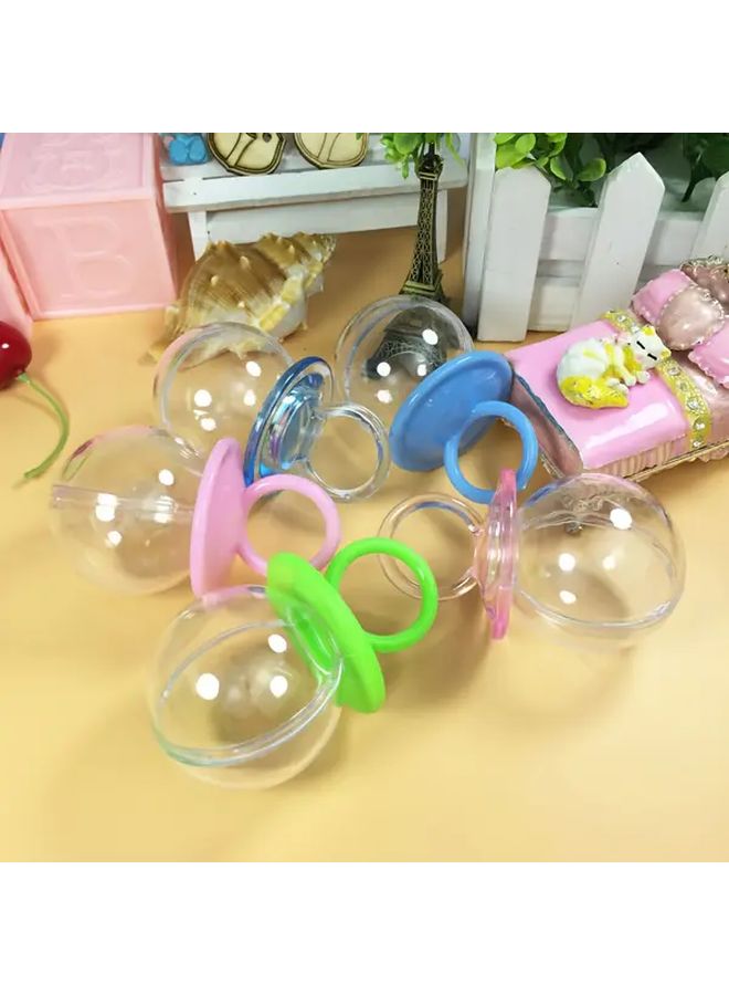 Pink Customized Party Gift Boxes 20pcs For Weddings Baby Pacifier And Ring Themes - Image 1