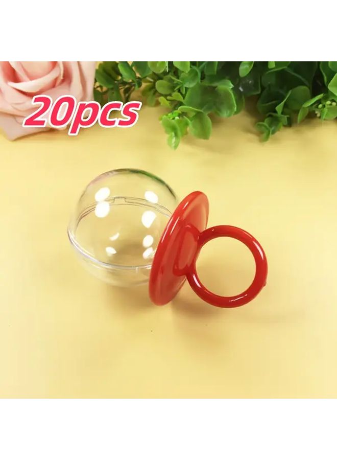 Pink Customized Party Gift Boxes 20pcs For Weddings Baby Pacifier And Ring Themes - Image 5