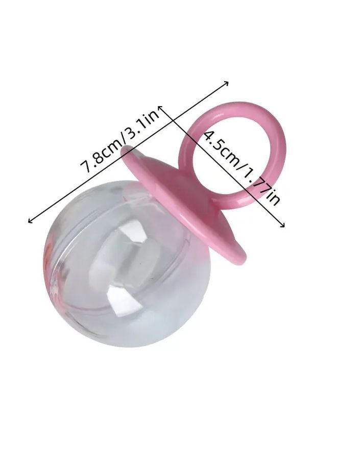 Pink Customized Party Gift Boxes 20pcs For Weddings Baby Pacifier And Ring Themes - Image 3