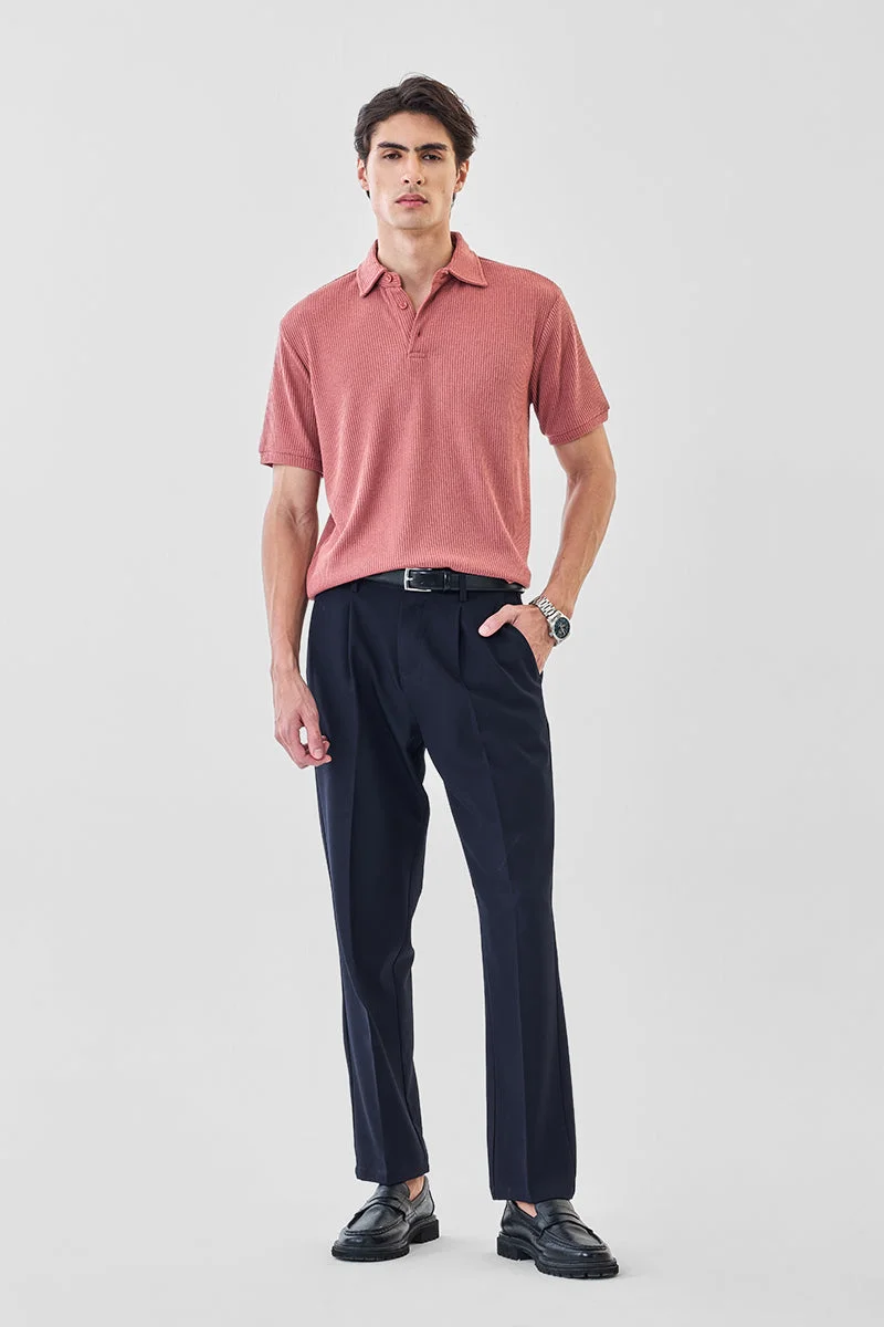 SNITCH تيشيرت بولو مطاطي بياقة مضلعة بقصة عادية