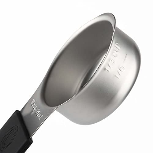 X-zrew Magnetic Measuring Cups Set Stainless Steel Heavy Duty Metal Measuring Cups for Dry and Liquid Ingredients (black) - Image 3