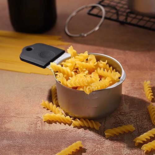 X-zrew Magnetic Measuring Cups Set Stainless Steel Heavy Duty Metal Measuring Cups for Dry and Liquid Ingredients (black) - Image 5