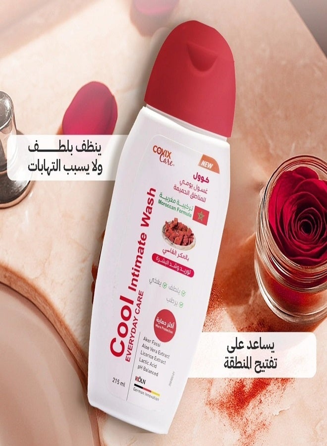 covix care Cool Intimate Wash Everyday Care With Aker Fassi Extract - 215ml - Image 5
