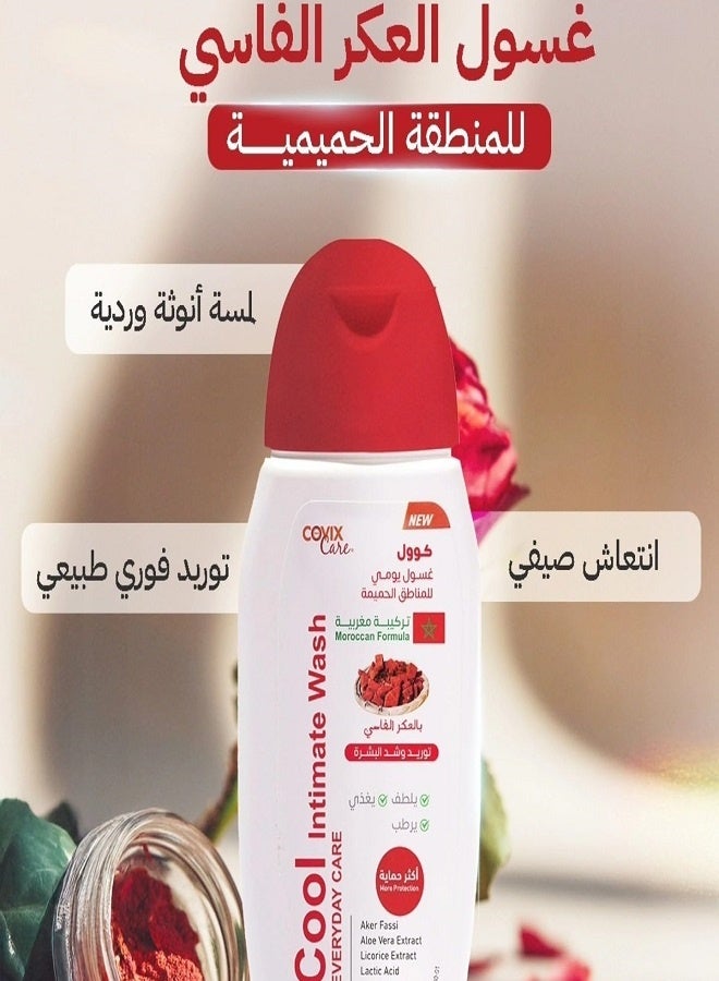 covix care Cool Intimate Wash Everyday Care With Aker Fassi Extract - 215ml - Image 2