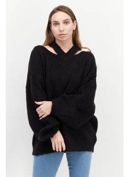 Women Halter Neck Knitted Sweaters, Black - pzsku/Z6847D1835BC68171A87EZ/45/_/1726108980/78974cc7-0de1-498c-9ca4-3993403cb505